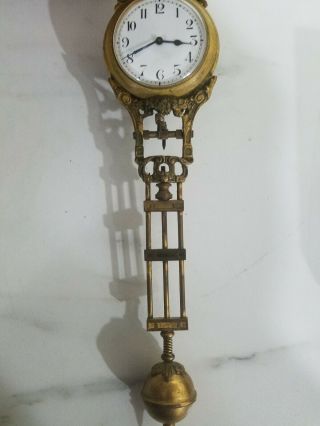 ANTIQUE JUNGHANS MYSTERY SWINGING CLOCK RARE GERMANY 6