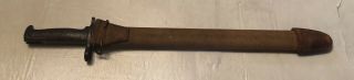 Us Wwi Bayonet Sa Springfield Armory Model 1905 Dated 1908 With Scabbard