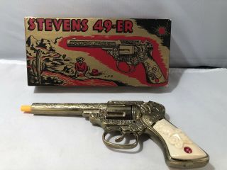 Stevens “49 Er” Cast Iron Cap Gun 1940 Piece