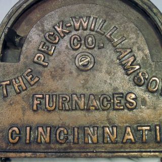 Antique Brass Damper Control Coal Boiler Furnace Draft Peck Williamson Steampunk 3