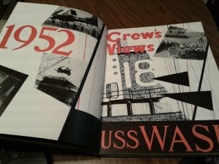 1952 Crews Views USS WASP CV - 18 Deployment Log Book U.  S.  Navy Aircraft Carrier 3