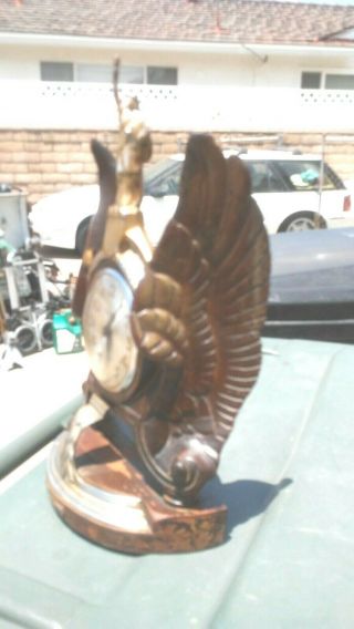 Vintage Sessions Winged Statue Of Liberty Clock Art Deco Sconce