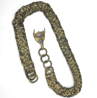 Military Ring Chain Chin Strap for 1881 Helmet w 13 Stars US Flag Shield Hook 9