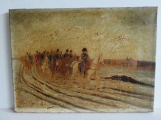 Really Old Painting Antique Oil Napoleon Artist Signed