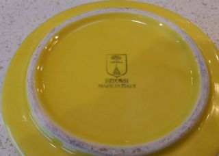 Authentic BITOSSI Ferrari Yellow Ceramic Mustang Ashtray Italy Pottery Mark 6 in 3