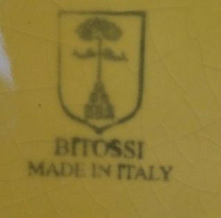 Authentic BITOSSI Ferrari Yellow Ceramic Mustang Ashtray Italy Pottery Mark 6 in 4