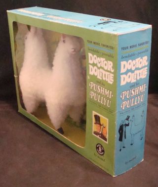 Vintage Mattel 1967 Dr.  Dolittle & His Pushmi Pullyu Two Headed Llama MIB RARE 8