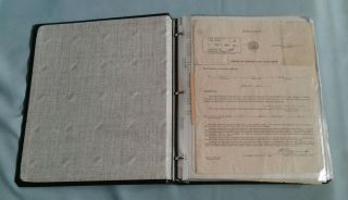 Wwii - Presen Us Army Documents & Papers Of Hubert Clay Smith & More In Notebook.