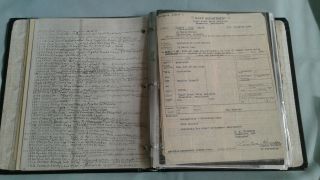 WWII - PRESEN US ARMY DOCUMENTS & PAPERS of HUBERT CLAY SMITH & MORE IN NOTEBOOK. 6