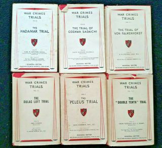 War Crimes Trials: Six Volumes 1949 - 1952 First Editions