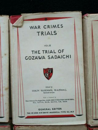 War Crimes Trials: Six Volumes 1949 - 1952 First Editions 4