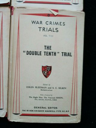 War Crimes Trials: Six Volumes 1949 - 1952 First Editions 5