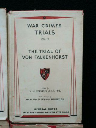 War Crimes Trials: Six Volumes 1949 - 1952 First Editions 6