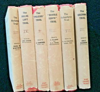 War Crimes Trials: Six Volumes 1949 - 1952 First Editions 8