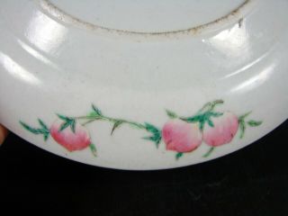 Antique Chinese Export Enamelled Porcelain Birds & Figures Plate Signed 10