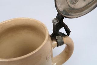 WW2 German Army beer mug ceramic stein WW1 service Wehrmacht soldier NAME w/ lid 11