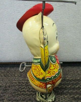 VINTAGE 1949 LEO SCHLESINGER MARX COWPUNCHER PORKY TIN LITHO WIND UP 5