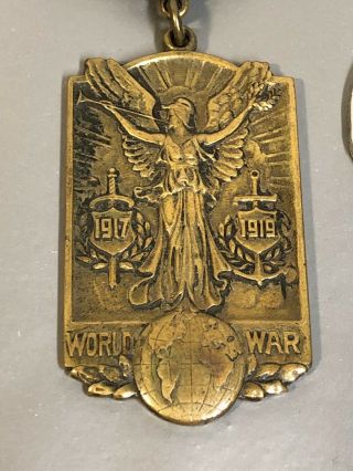 WW I Dog Tags Set Victory Medal Paterson NJ Argott Veteran Service Unit XXXXXXXX 2