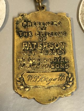 WW I Dog Tags Set Victory Medal Paterson NJ Argott Veteran Service Unit XXXXXXXX 7