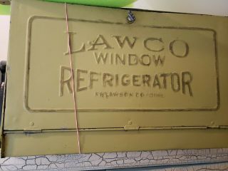 Rare Vintage Antique Lawson Lawco Window Refrigerator Unique Ohio