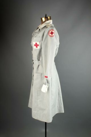 VTG Women ' s 1950s ARC Volunteer Uniform S M 2642 US American Red Cross 2