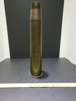 Wwii Us Anti - Tank 57mm Ammo Brass Shell Casing - Dated 1943