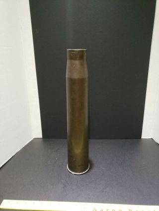 WWII US ANTI - TANK 57MM AMMO BRASS SHELL CASING - DATED 1943 5