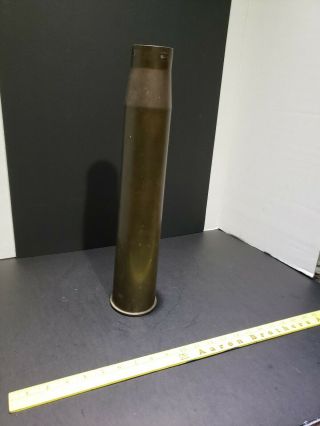 WWII US ANTI - TANK 57MM AMMO BRASS SHELL CASING - DATED 1943 6