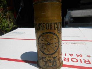 VINTAGE WAR ARTILLERY SHELL TRANSPORTATION LANGRES 2 9 FRANCE 37MM GUN MODEL OF - 2