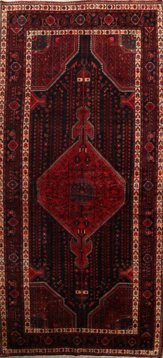 Vintage Malayer Persian Wool Rug 5x11 Geometric Oriental Handmade 11 