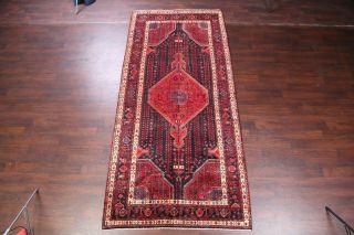 Vintage Malayer Persian Wool Rug 5x11 Geometric Oriental Handmade 11 ' 4 