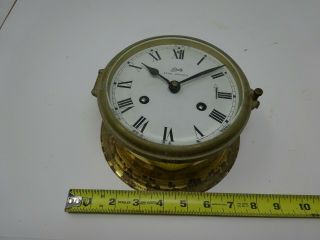 Schatz Royal Mariner Analog Clock West - Germany Ship Clock Roman Numerals Brass 11