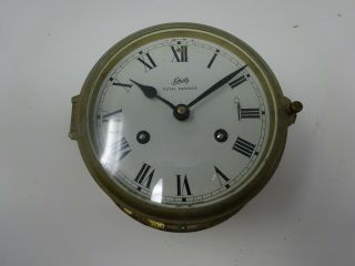 Schatz Royal Mariner Analog Clock West - Germany Ship Clock Roman Numerals Brass 2