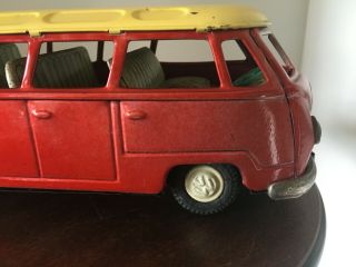 Vintage Bandai VW Bus Volkswagen Tin Friction Toy,  Made in Japan Bandai VW Van/B 3