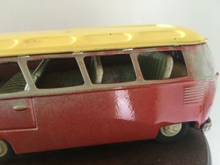 Vintage Bandai VW Bus Volkswagen Tin Friction Toy,  Made in Japan Bandai VW Van/B 6
