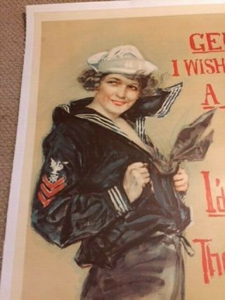 World War 1 Poster,  Howard Chandler Christy,  c1918,  Linen Backed 4