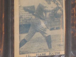 1924 W - UNC BABE RUTH BASEBALL CARD GAI AUTHENTIC - ANTIQUE - YORK YANKEES 8