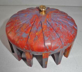 French Art Deco Bakelite Or Galalith End Of Day Powder Bow Industrial Style