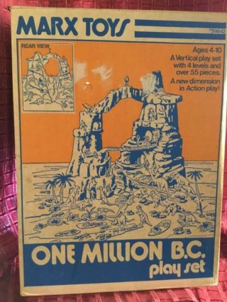 1970s Marx One Million Bc Mountain Play Set