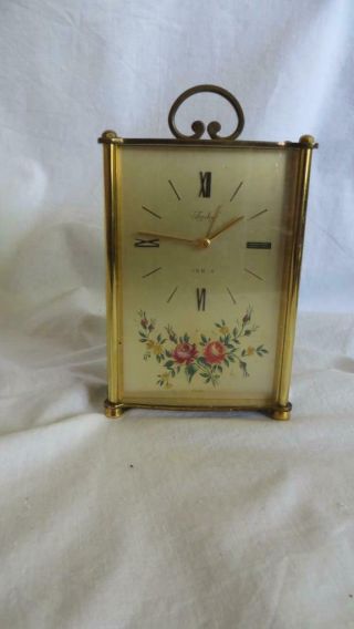 Vintage Imhof Swiss 8 Day Musical Clock Bucherer 15 Jewel Hand Painted Reuge