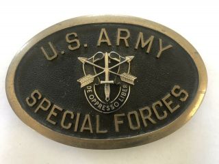 U.  S.  Army Military Army Special Forces Solid Brass Belt Buckle