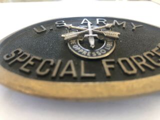 U.  S.  ARMY MILITARY ARMY SPECIAL FORCES SOLID Brass BELT BUCKLE 7