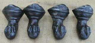 4 Antique Cast Iron Tub Claw Feet With Set Screws