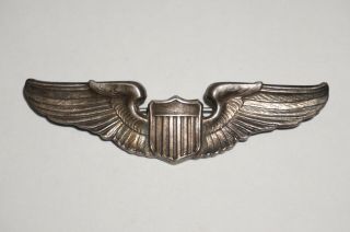 Pilot Wings Us Army Air Forces Aaf Usaaf Wwii Sterling Silver Wing Badge M3249