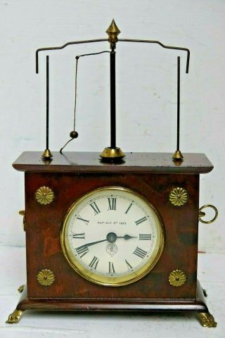 Most Unusual Old Novelty Mantle Clock - Jerome & Co 1883 - Very Rare - L@@k