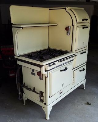 1930 Clark Jewel cream colored antique gas stove. ,  great. 4