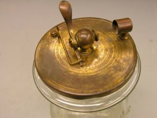 ca 1840 Dobereiner Platinum Lighter w/ Copper - Wheel Cut Vessel,  A Beauty 3