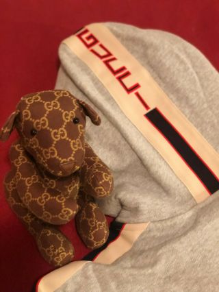 Gucci Hooded Zip - Up Sweatshirt With Gucci Stripe Size L