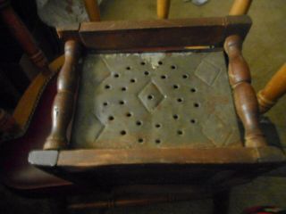 ANTIQUE VINTAGE EARLY BUGGY HANDMADE HEATER,  COALS WERE PLACED INSIDE FOR HEAT 18 6