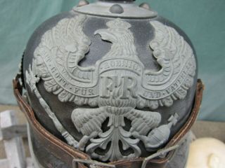 1915 German WW1 Pickelhaube spiked helmet 100 Orig Complete & 2